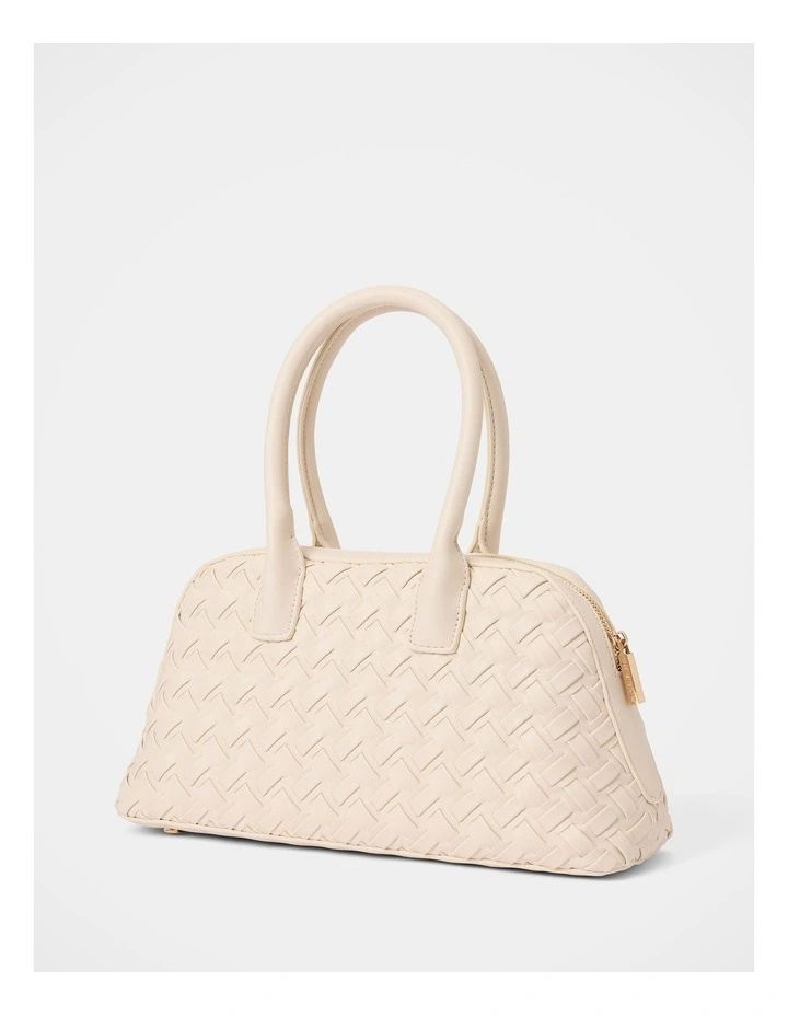 Kendra Weave Kettle Bag in White image 2