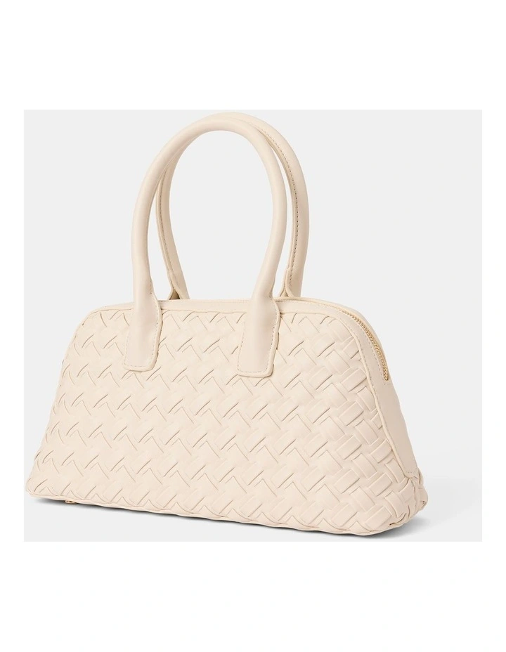 Kendra Weave Kettle Bag in White image 4