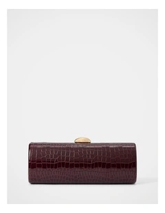 Adeline East West Hardcase Clutch in Red