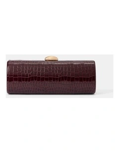 Adeline East West Hardcase Clutch in Red