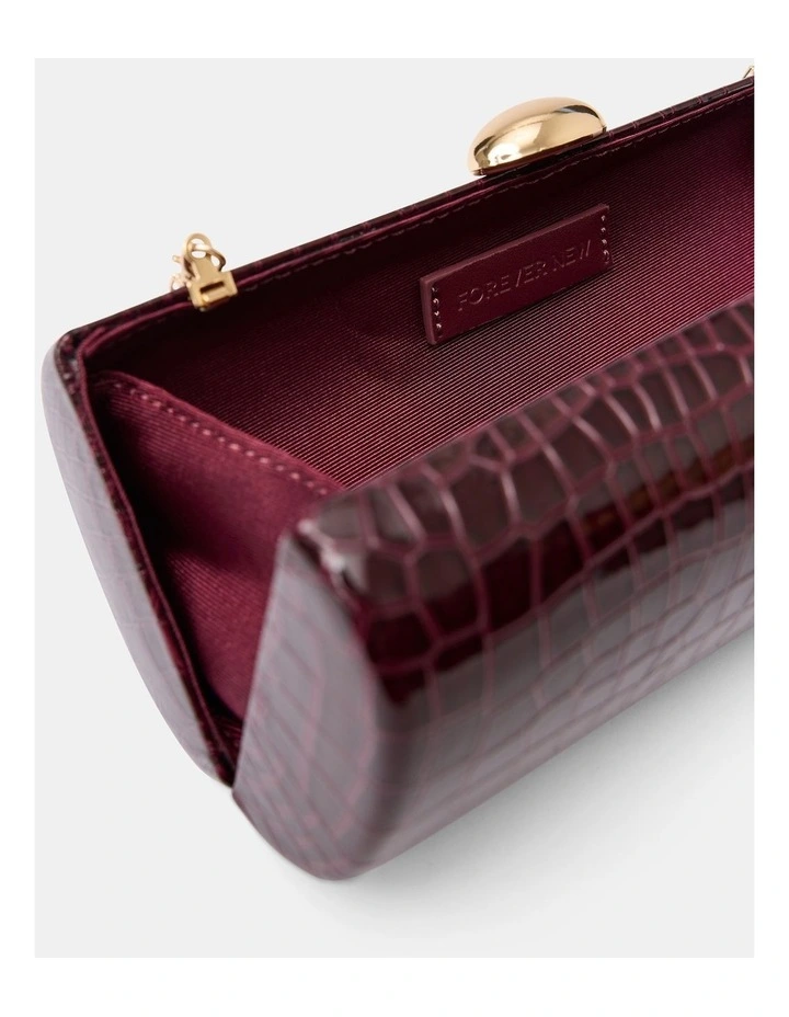 Adeline East West Hardcase Clutch in Red image 3