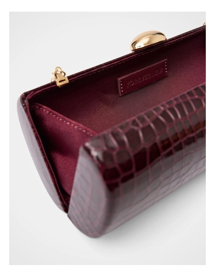 Adeline East West Hardcase Clutch in Red image 4