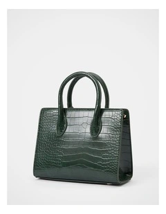 Juliana Small Lock Tote Bag in Green