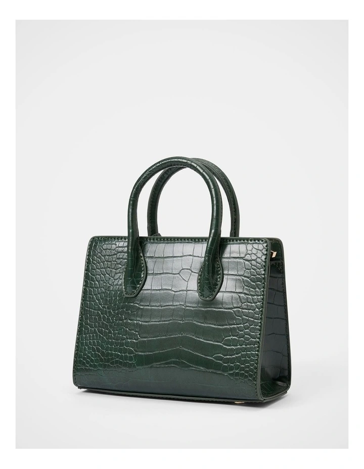 Juliana Small Lock Tote Bag in Green image 1