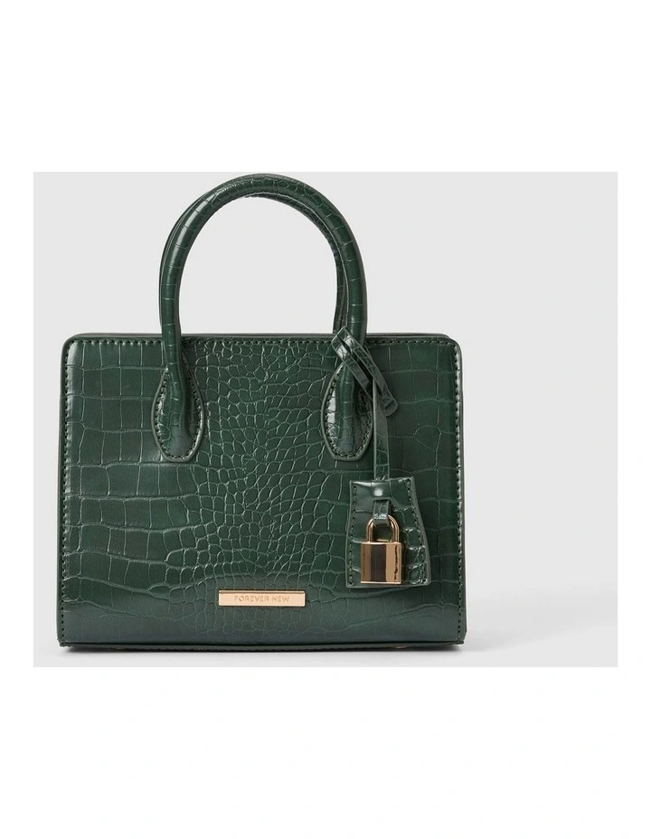 Juliana Small Lock Tote Bag in Green image 1