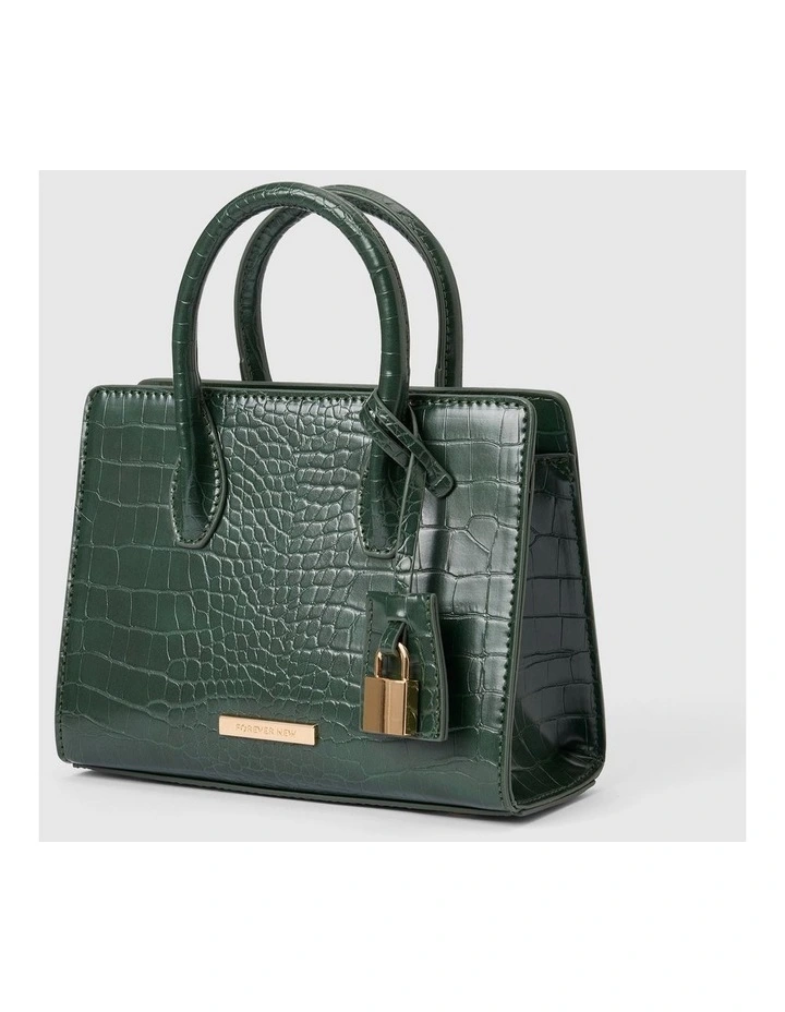 Juliana Small Lock Tote Bag in Green image 4