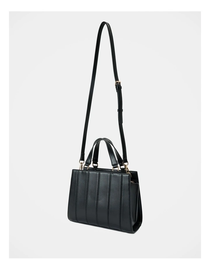 Mila Medium Panel Tote Bag in Black image 2