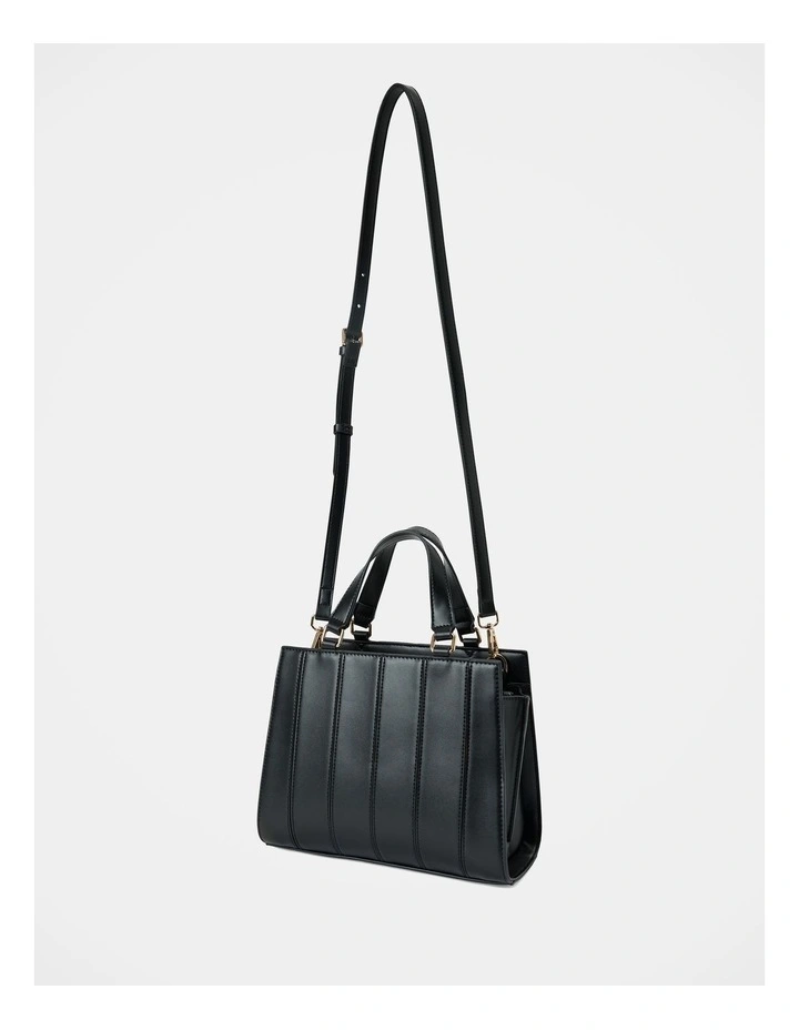 Mila Medium Panel Tote Bag in Black image 4