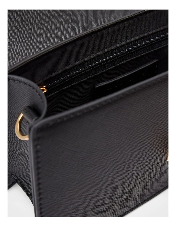 Vanessa Lock Detail Top Handle Bag in Black image 4