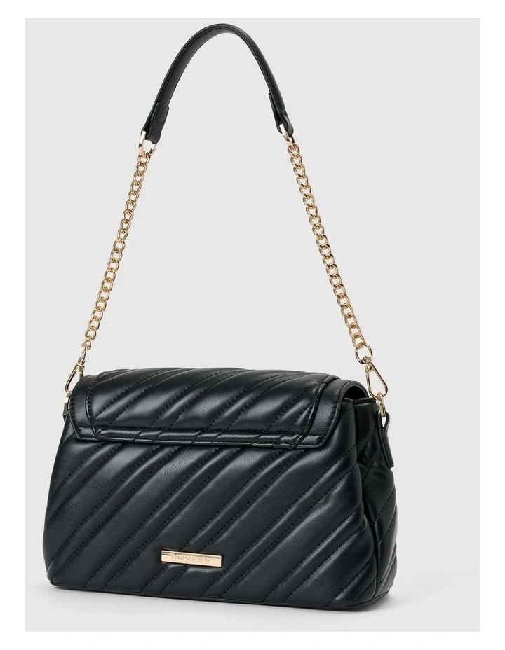 Madeline Medium Quilt Shoulder Bag in Black image 2
