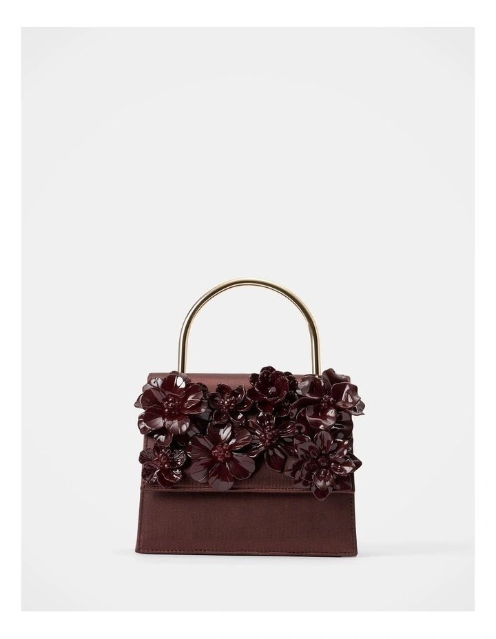Fifi Flower Top Handle Bag in Red image 1