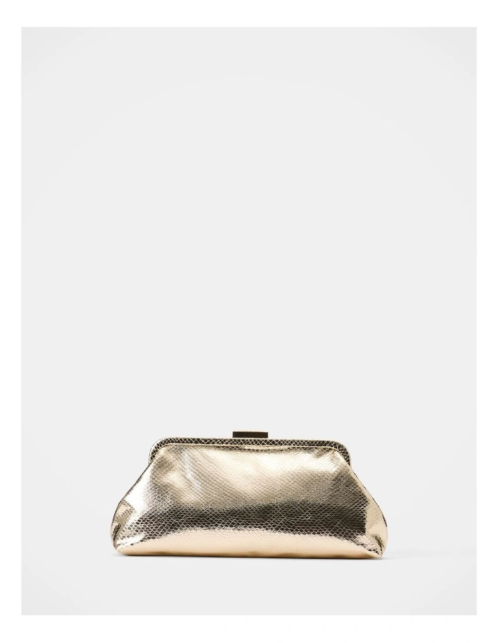 Sophie Textured Frame Clutch in Gold image 1