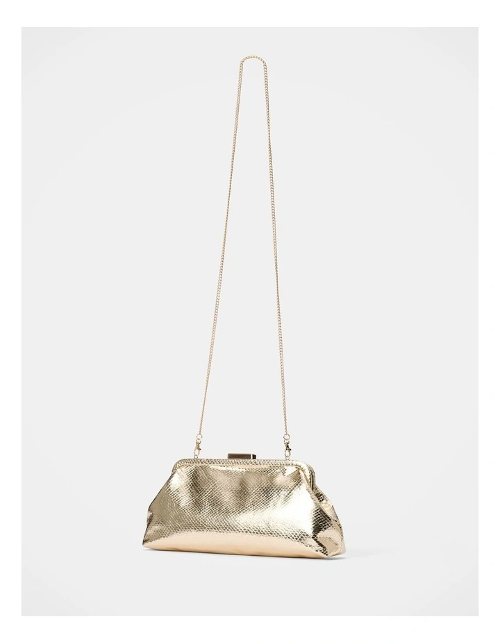 Sophie Textured Frame Clutch in Gold image 2