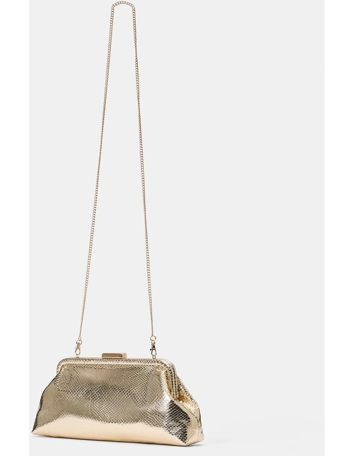 Sophie Textured Frame Clutch in Gold image 2