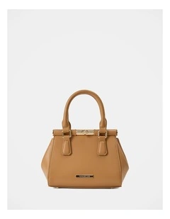 Lana Small Lock Grab Bag in Beige