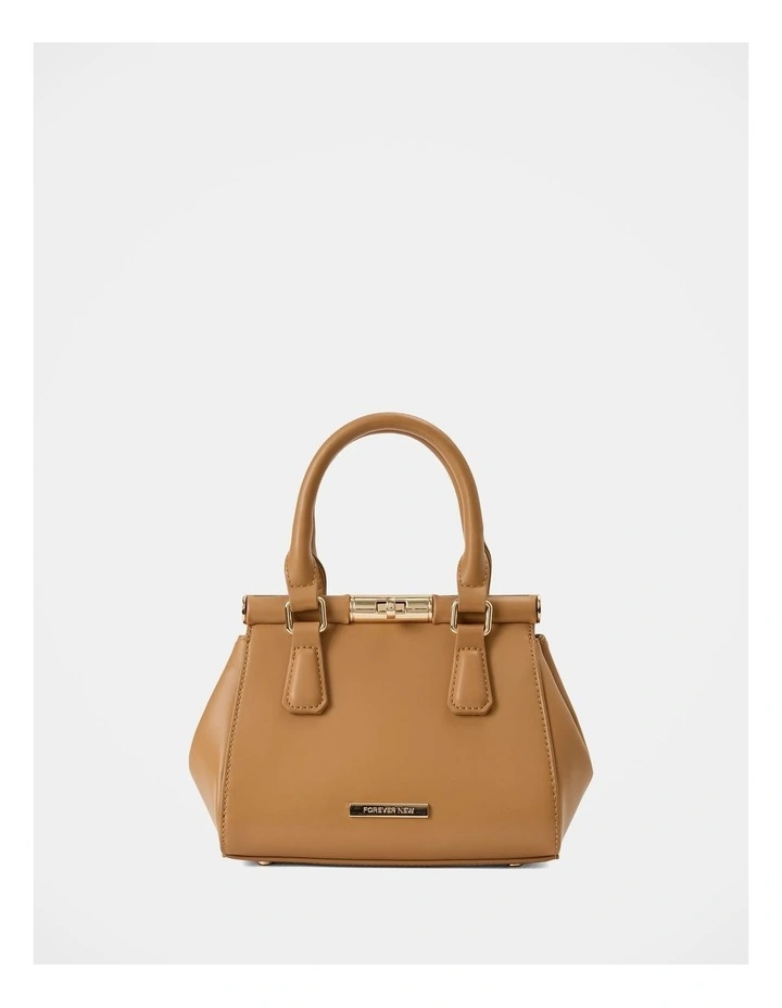 Lana Small Lock Grab Bag in Beige image 1