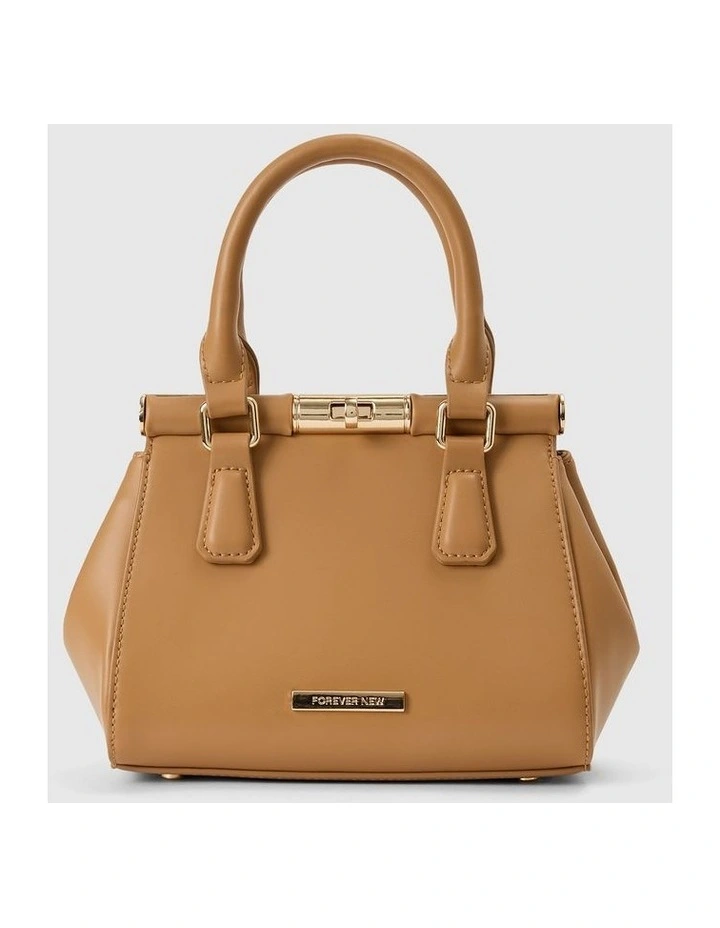 Lana Small Lock Grab Bag in Beige image 1