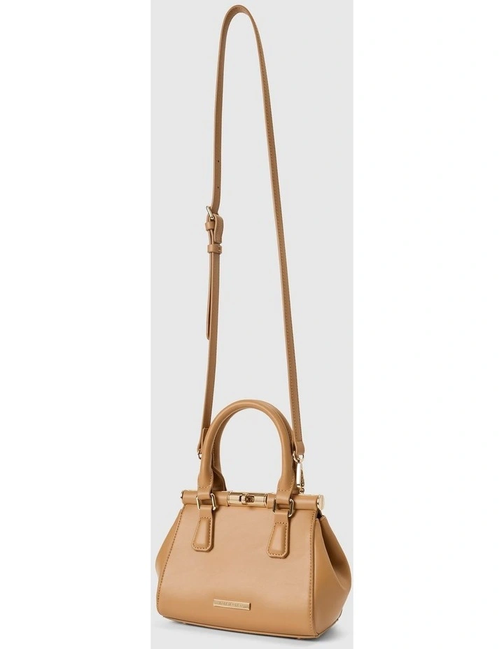 Lana Small Lock Grab Bag in Beige image 3