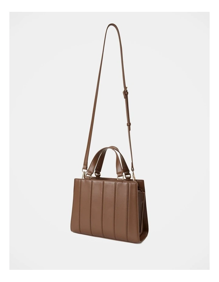 Mila Medium Panel Tote Bag in Brown image 1