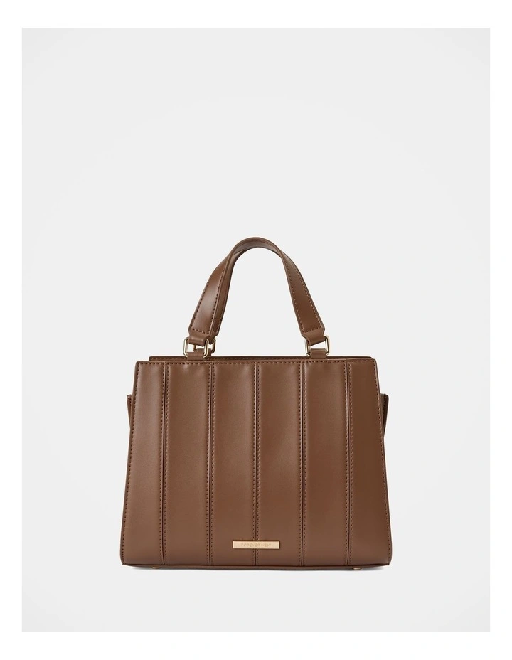 Mila Medium Panel Tote Bag in Brown image 1