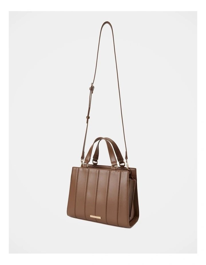 Mila Medium Panel Tote Bag in Brown image 4