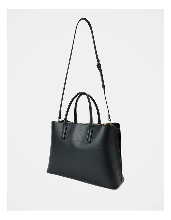 Kate Laptop Metal Detail Tote Bag in Black image 3