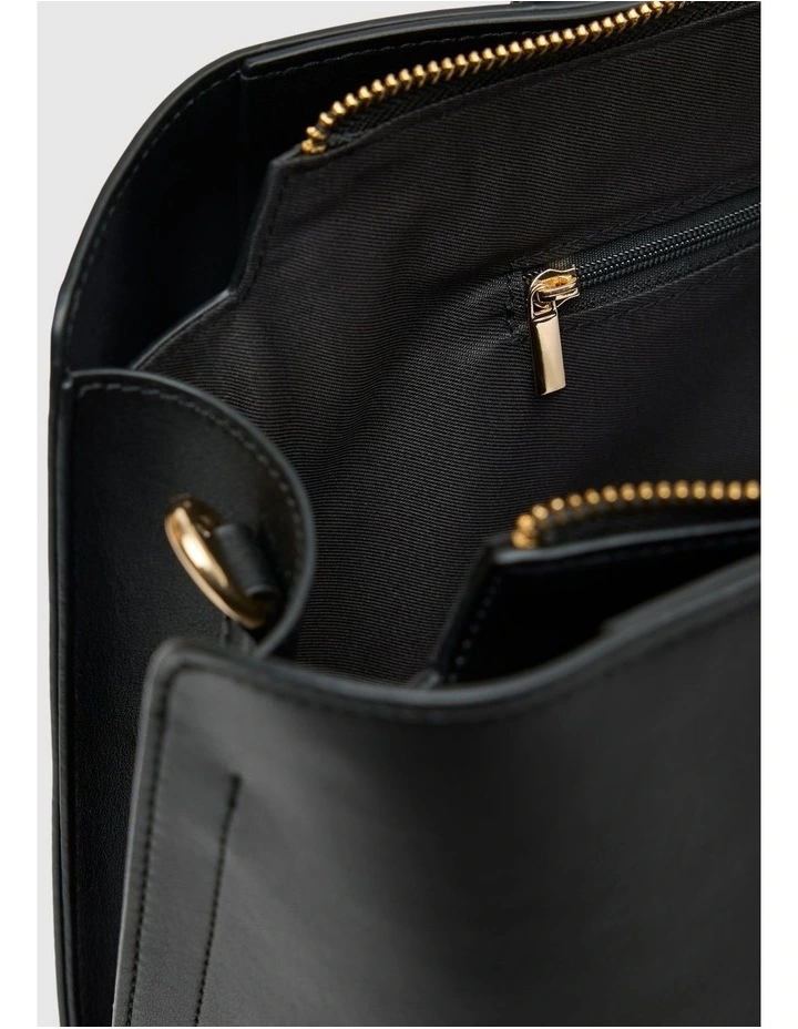 Kate Laptop Metal Detail Tote Bag in Black image 3