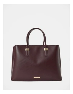 Kate Laptop Metal Detailed Tote Bag in Red