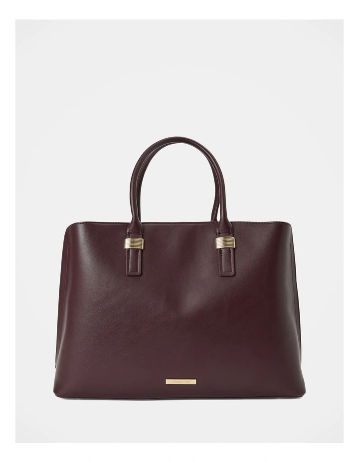 Kate Laptop Metal Detailed Tote Bag in Red image 1