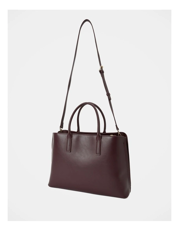 Kate Laptop Metal Detailed Tote Bag in Red image 2