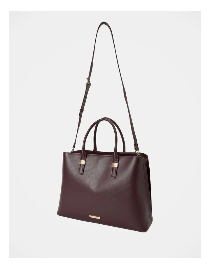 Kate Laptop Metal Detailed Tote Bag in Red image 4