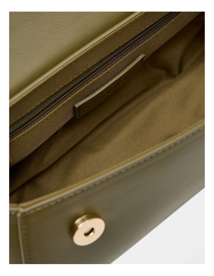 Juliet Refined Small Shoulder Bag in Green image 3