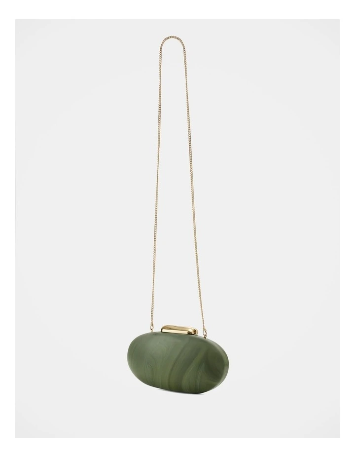 Peyton Oval Hardcase Clutch in Green image 4