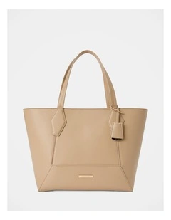 Christina Classic Panel Large Tote Bag in Beige