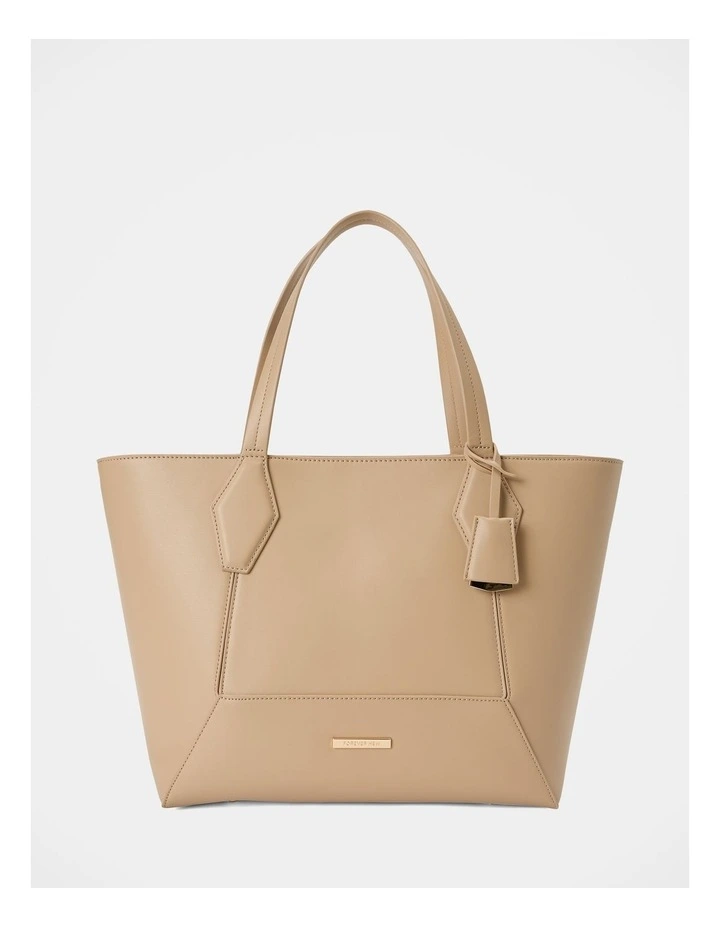 Christina Classic Panel Large Tote Bag in Beige image 1
