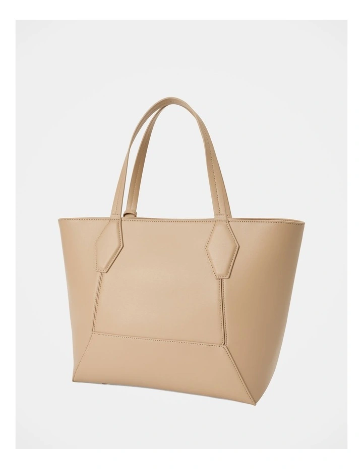 Christina Classic Panel Large Tote Bag in Beige image 2