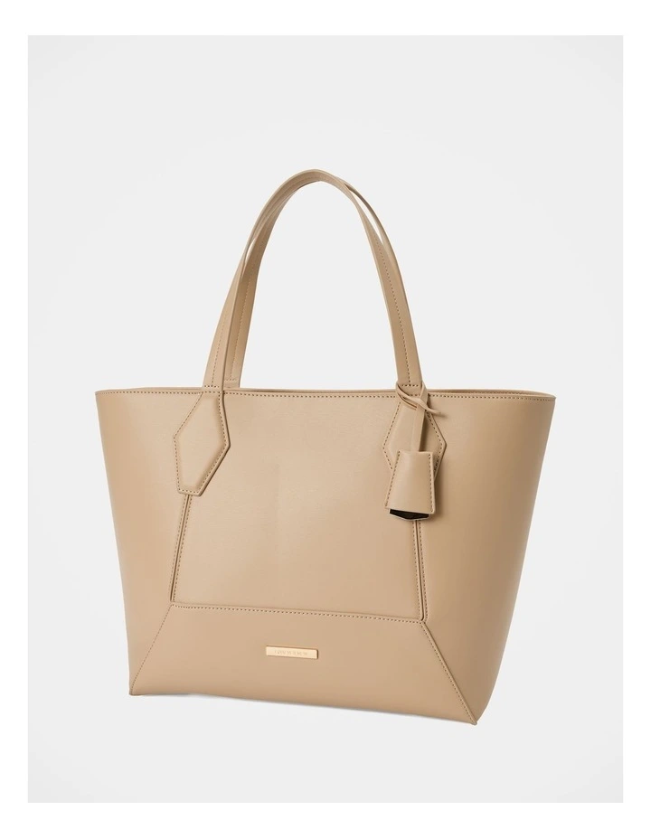 Christina Classic Panel Large Tote Bag in Beige image 4
