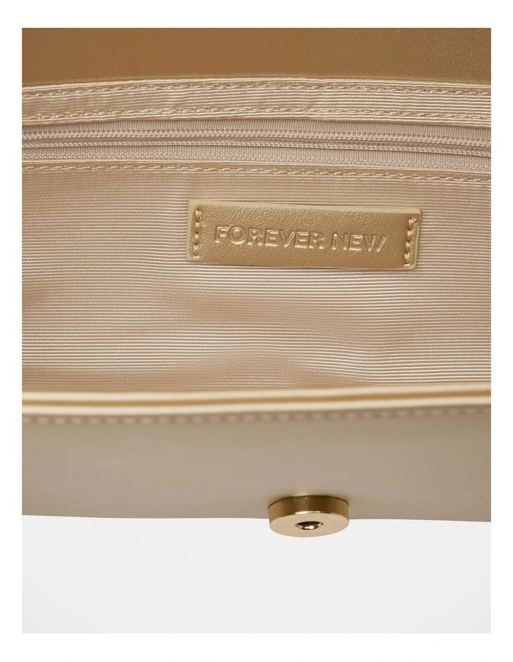 Danielle Elongated Clutch Bag in Gold image 3