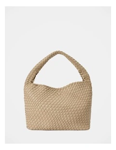Nora Weave Hobo Bag in Beige