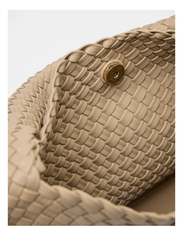 Nora Weave Hobo Bag in Beige image 3