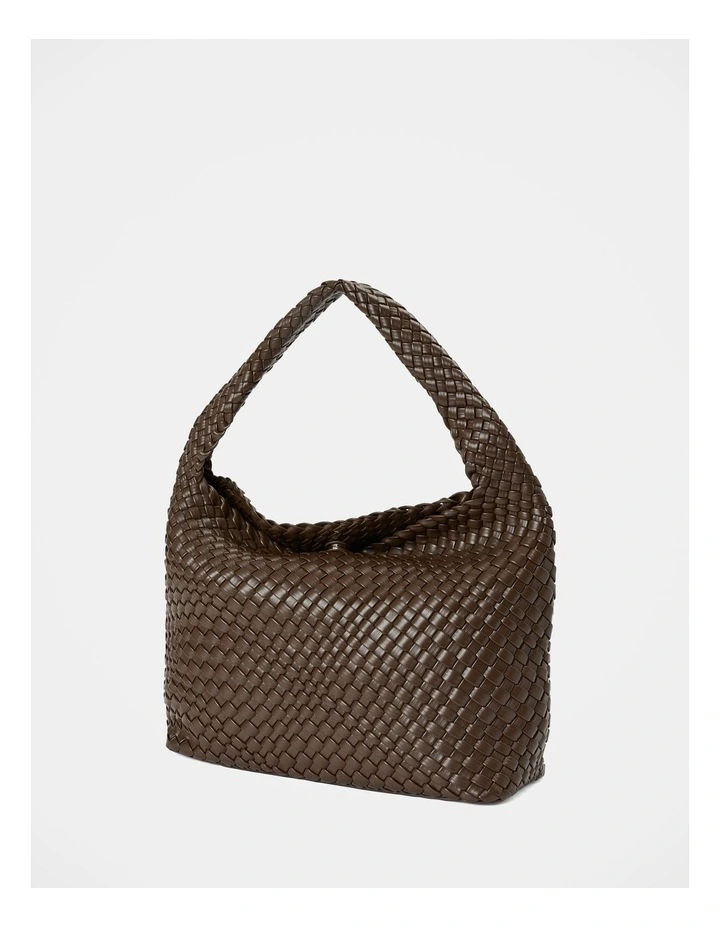 Nora Weave Hobo Bag in Brown image 2