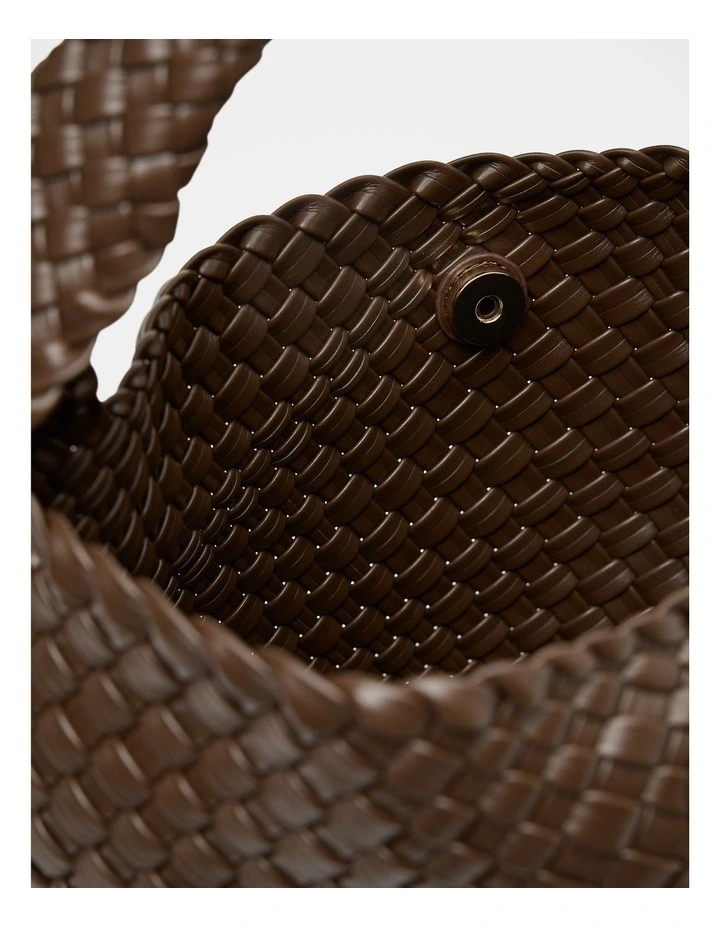 Nora Weave Hobo Bag in Brown image 3