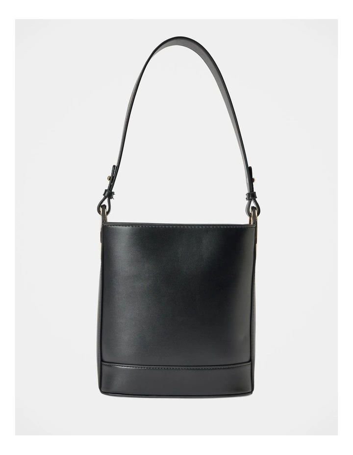 Odette Oval Hardware Bucket Bag in Black image 1