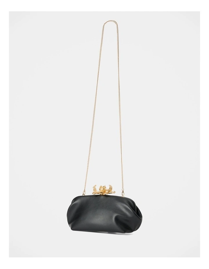 Tiffany Orchid Clasp Clutch Bag in Black image 2