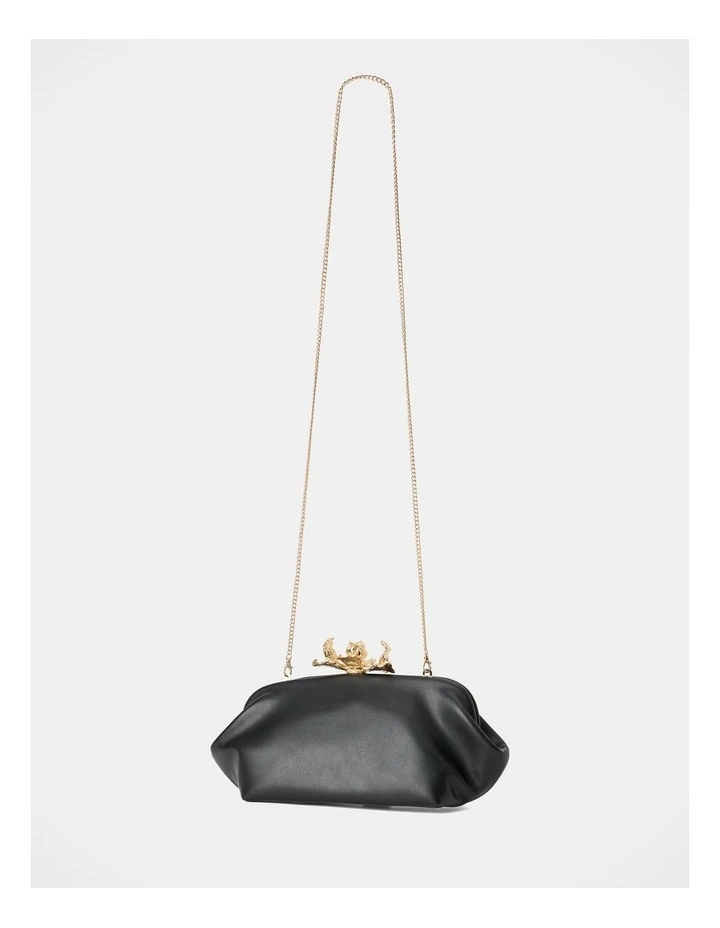 Tiffany Orchid Clasp Clutch Bag in Black image 4