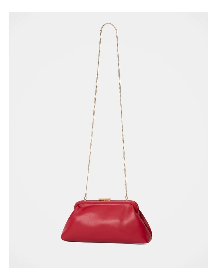 Sarah Metal Frame Clutch in Red image 2