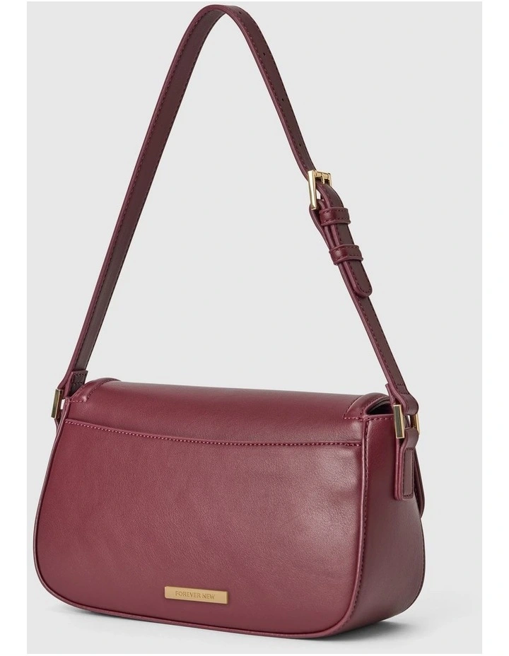 Carly Curve Lock Shoulder Bag in Red image 4