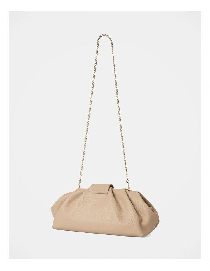 Portia Padlock Soft Clutch in Cream image 2