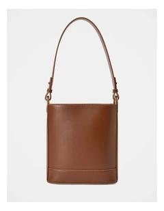 Odette Oval Hardware Bucket Bag in Brown