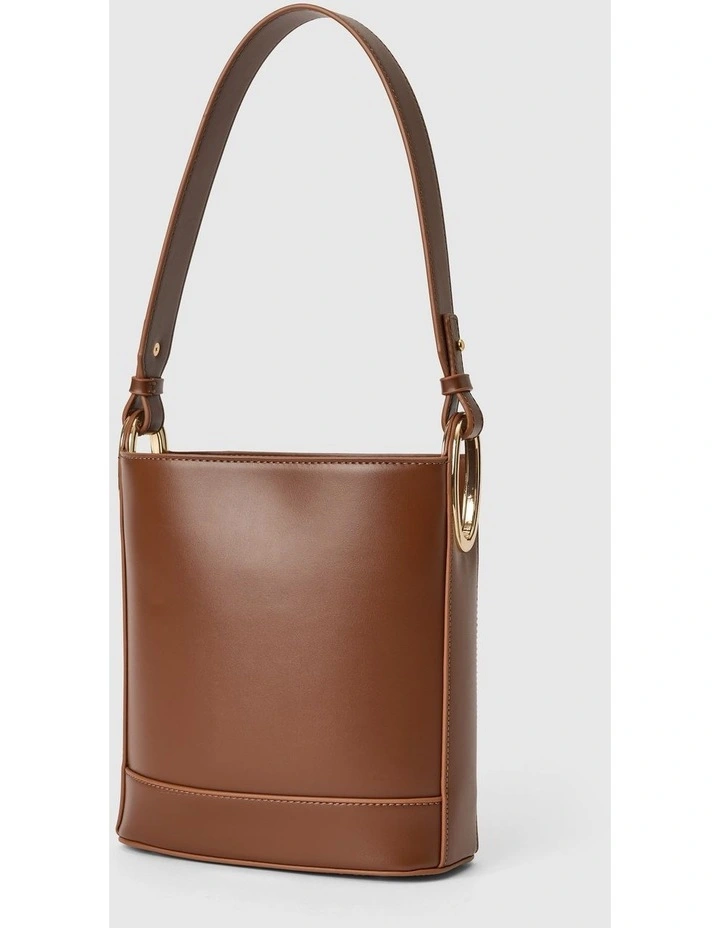 Odette Oval Hardware Bucket Bag in Brown image 2